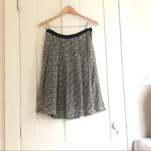 Anne Klein Printed Silk Skirt